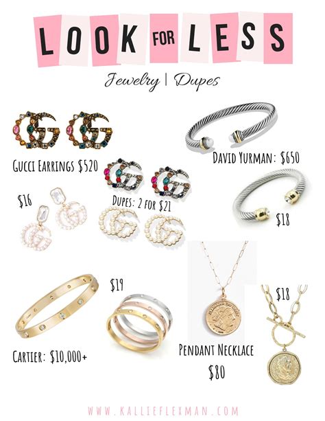 designer jewlery dupes.